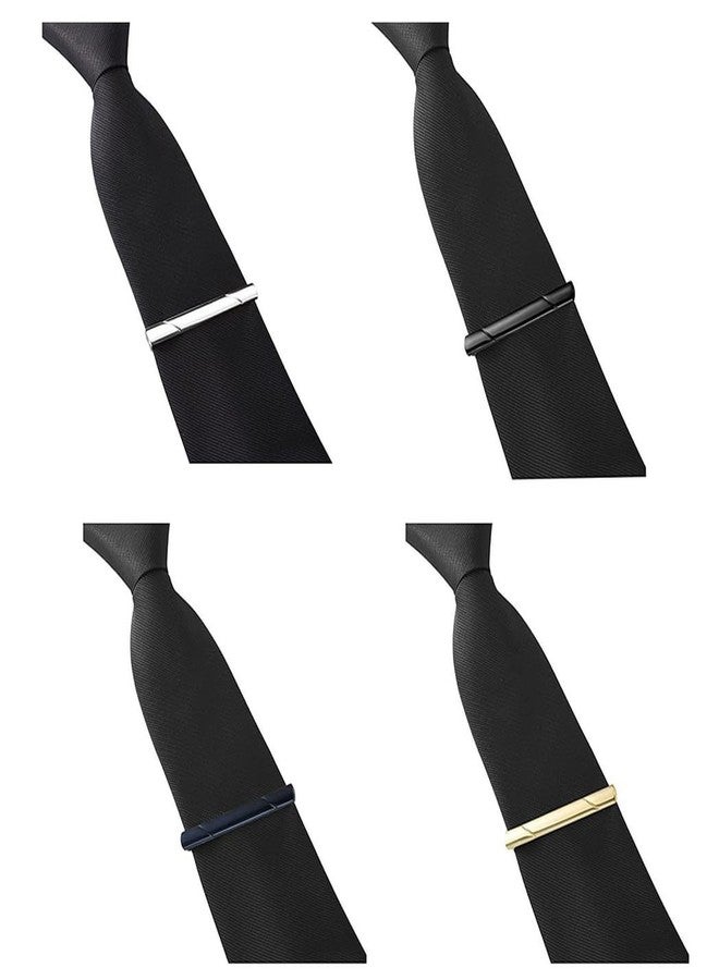 OHEETU Mens Classic Tie Clips Long Styles Tie Pins Minimalist Necktie Tie Bar Clasp Clip Clamp Pins Gift For Men Business Party Wedding Best Gift and Daily Life(Black) - Image 5